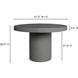 Cassius 47.25 X 47.25 inch Grey Outdoor Dining Table