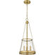 Prescott 3 Light 12 inch Rubbed Brass Pendant Ceiling Light in Rubbed Bronze
