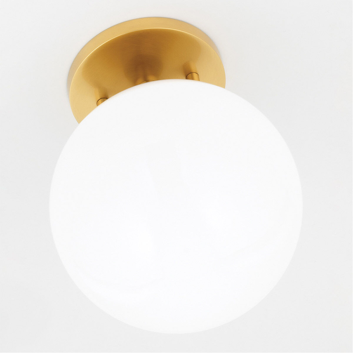 Stella 1 Light 7 inch Aged Brass Semi Flush Ceiling Light