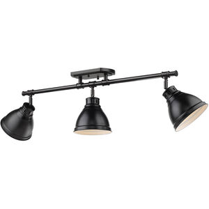 Duncan 3 Light 35 inch Matte Black Semi-flush Ceiling Light, Track Light