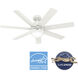 Brazos 52 inch Fresh White Outdoor Ceiling Fan