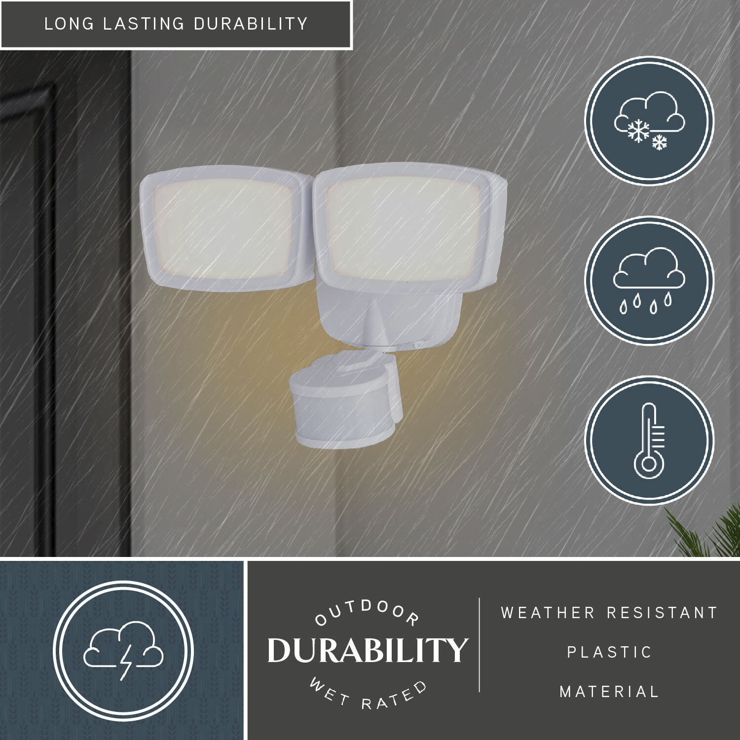 Outdoor Security LED 6.75 inch White Outdoor Security