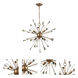 Sprigny 6 Light 25 inch Matte Gold Chandelier Ceiling Light