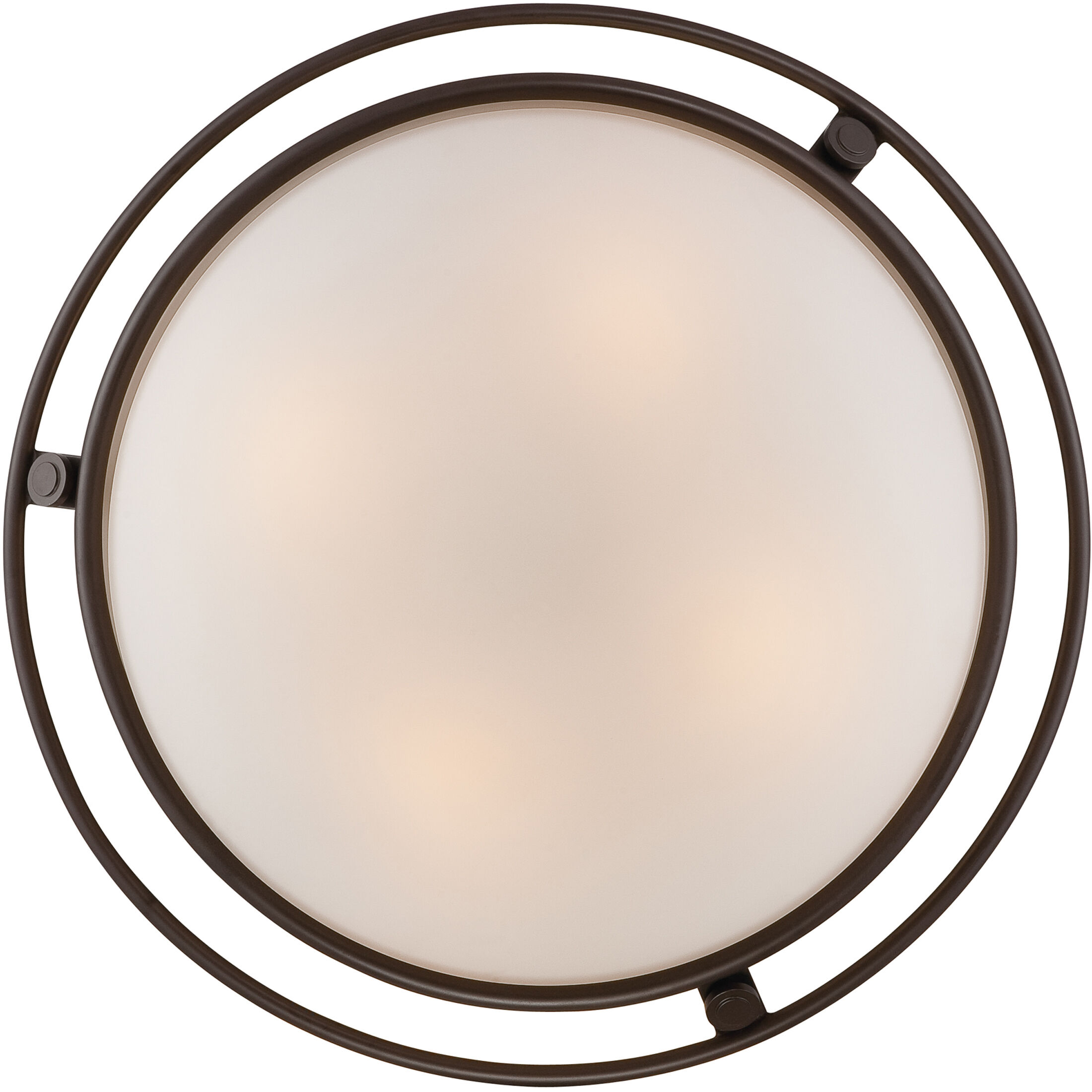 Signature 4 Light 25 inch Western Bronze Semi-Flush Mount Ceiling Light