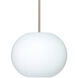 Jordo 1 Light Satin Nickel Stem Pendant Ceiling Light