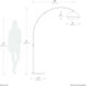 Morelli 92 inch 14 watt Weathered Brass Lucite and White Arc Floor Lamp Portable Light