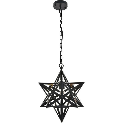 Nocturne 1 Light 16 inch Black Pendant Ceiling Light