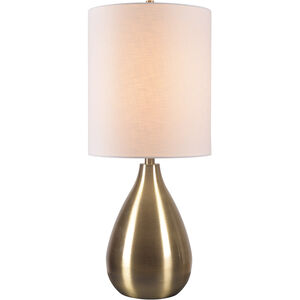 Droplet 14 inch 150.00 watt Antique Brass Table Lamp Portable Light