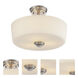 Lamina 3 Light 14.38 inch Brushed Nickel Semi Flush Mount Ceiling Light