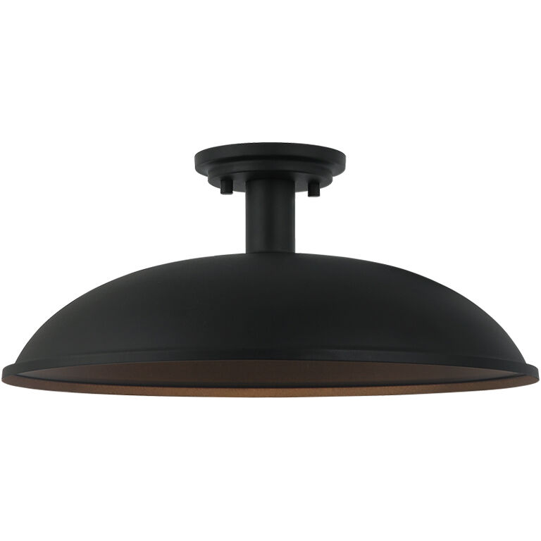 Farmley 1 Light 16 inch Matte Black Outdoor Pendant