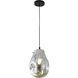 Canada Pendant Ceiling Light in Silver and Black