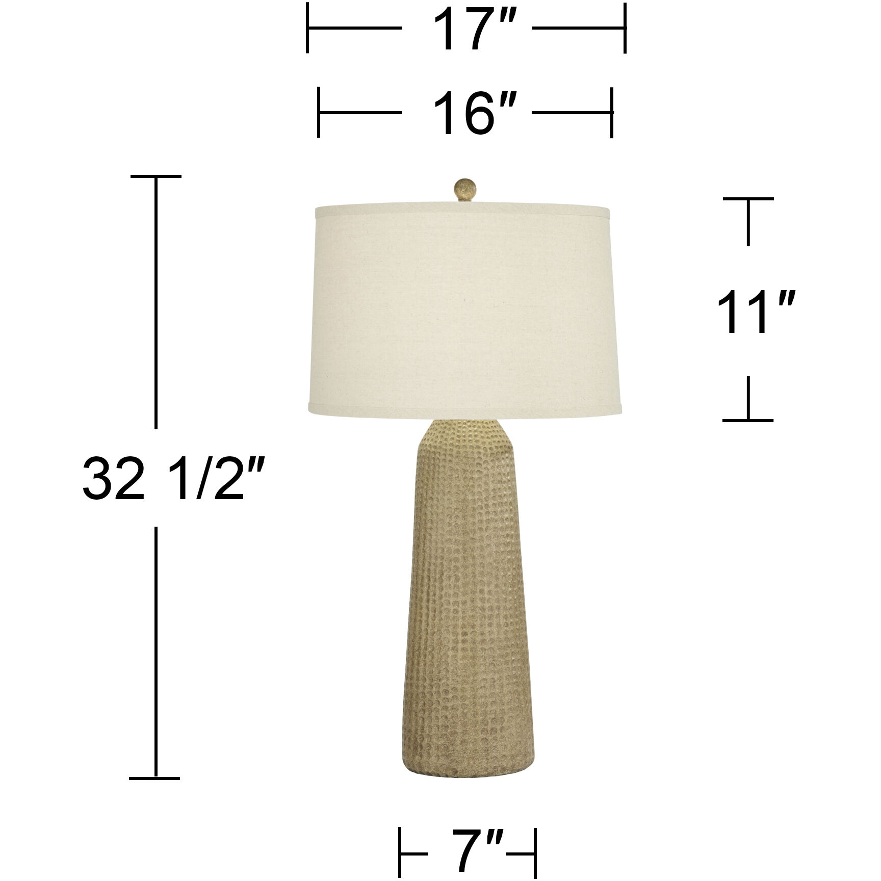 Tan table lamps top