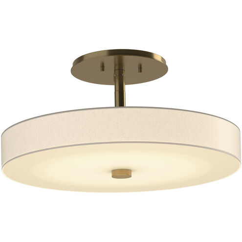 Disq LED 15 inch Modern Brass Semi-Flush Ceiling Light