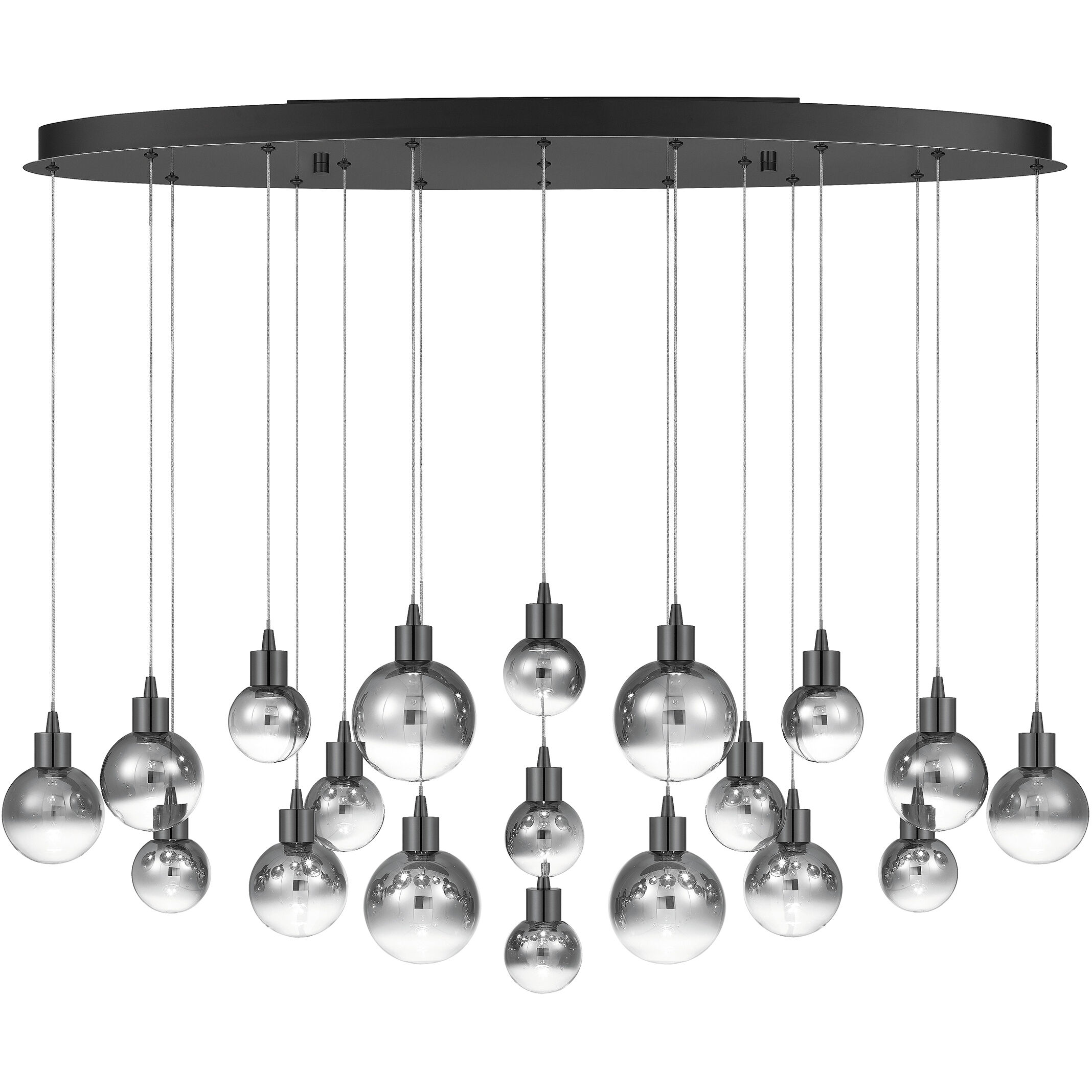Shadow LED 43 inch Black Chrome Island Light Ceiling Light