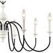Val de Loire 8 Light 36 inch White Coral with Black Chandelier Ceiling Light
