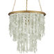 Verre de Mer 1 Light 19 inch Contemporary Gold Chandelier Ceiling Light, Small