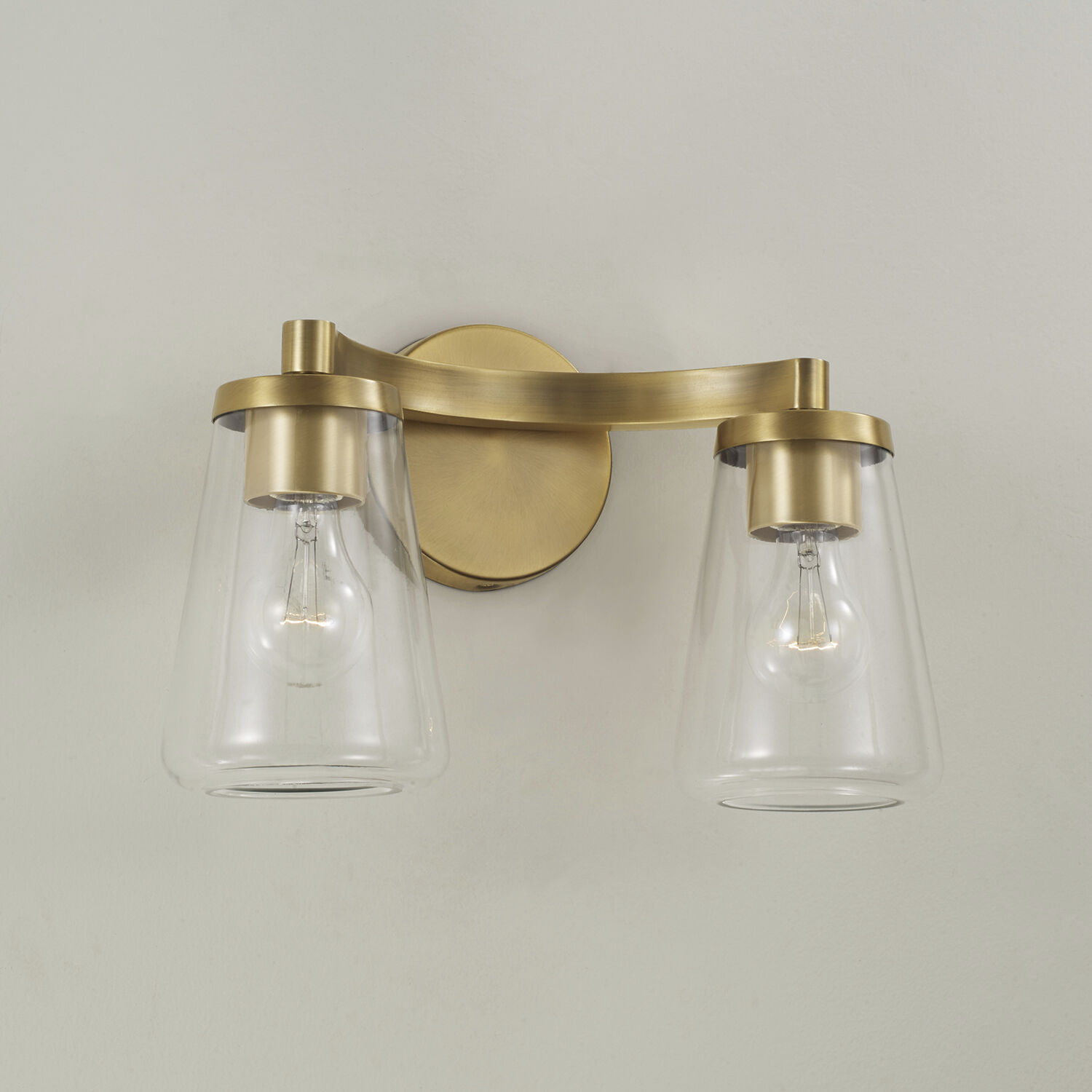 Aaron 2 Light 15 inch Aged Brass Vanity Light Wall Light