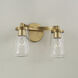 Aaron 2 Light 15 inch Aged Brass Vanity Light Wall Light