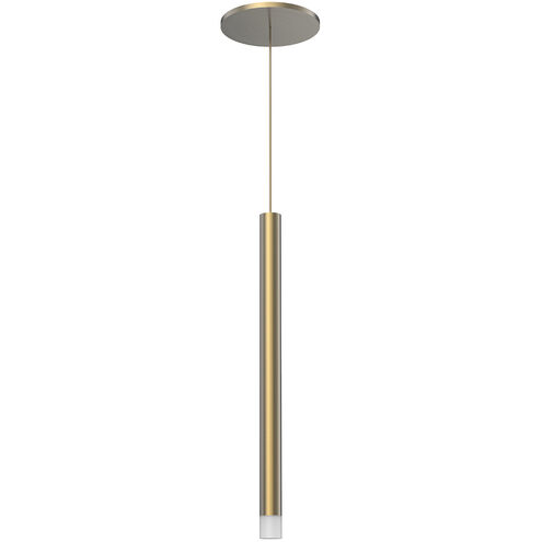 Elixir LED 1 inch Brushed Gold Pendant Ceiling Light