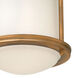 Hadley 1 Light 7.75 inch Brushed Bronze Flush Mount Ceiling Light in Etched Opal