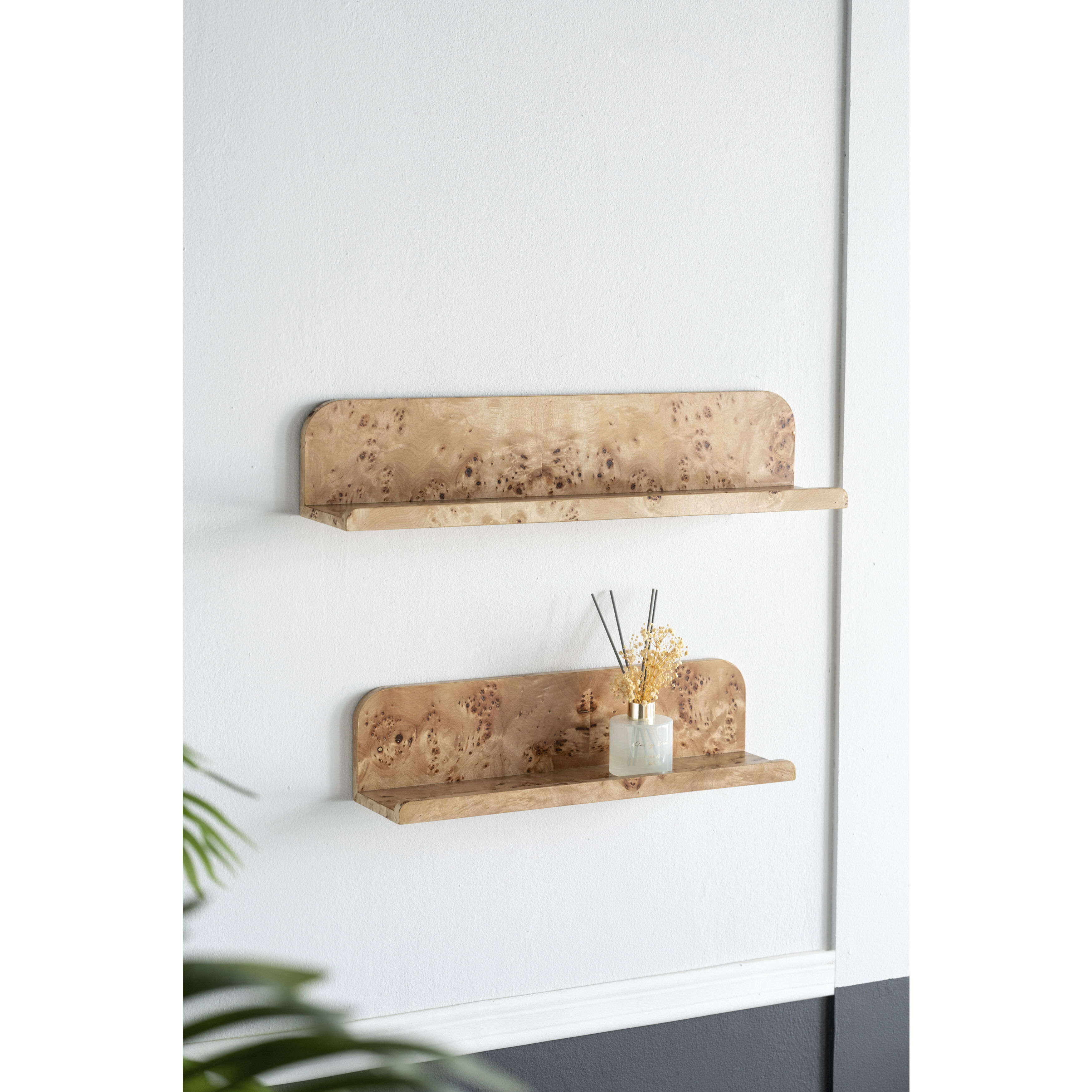 Anita 23.6 inch Brown Wall Shelf