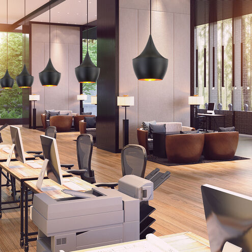 Piquito 1 Light 9.5 inch Black Mini Pendant Ceiling Light