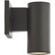 Cylinder LED 6.75 inch Bronze Outdoor Wall Light