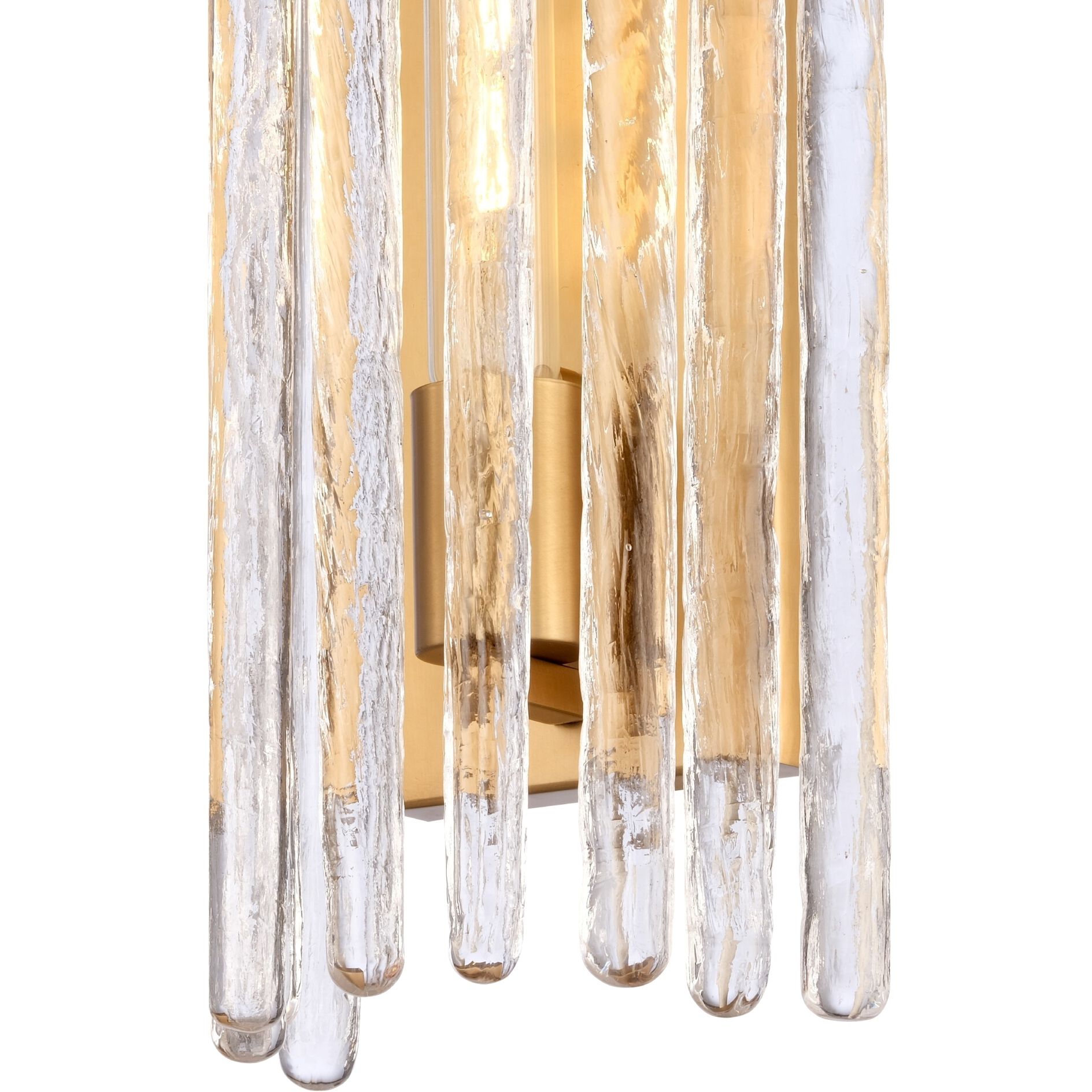 Icicles 1 Light 4.75 inch Satin Brass Sconce Wall Light