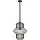 Orsay 1 Light 15 inch Matte Black Pendant Ceiling Light