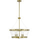 Ventari 5 Light 24 inch Warm Brass Pendant Ceiling Light