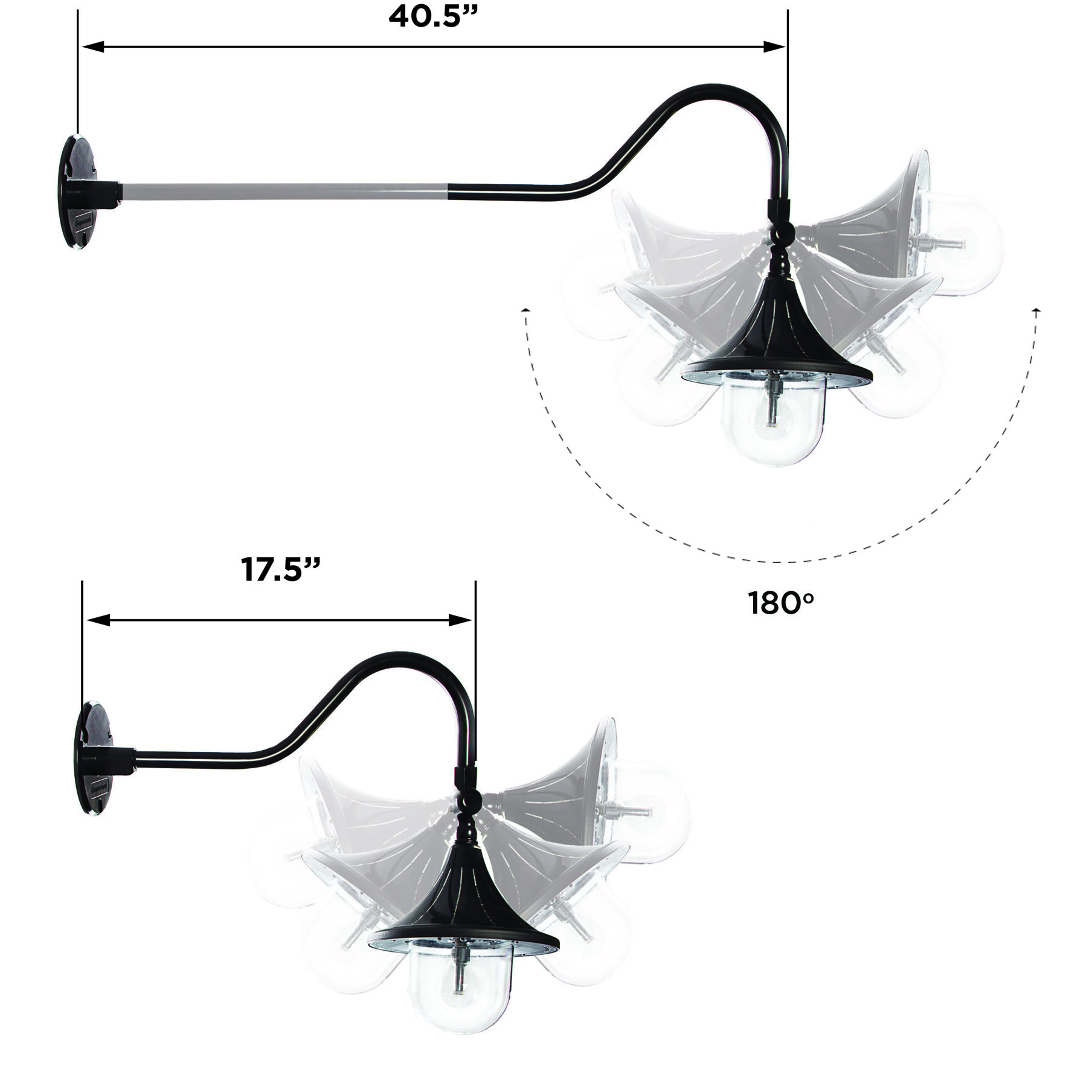 Plaza 1 Light 21 inch Black Outdoor Wall Sconce, Solar