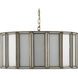 Daze 3 Light 24 inch Antique Brass/White Pendant Ceiling Light, Large