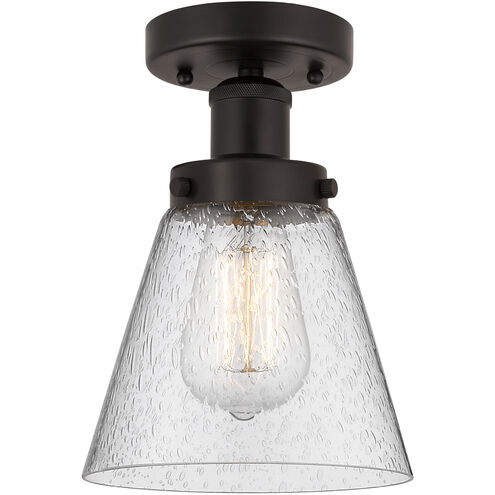 Cone 1 Light 6.5 inch Oil Rubbed Bronze Semi-Flush Mount Ceiling Light