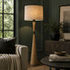 Hatteras 61 inch 150 watt Natural Rope with Deep Patina Bronze Floor Lamp Portable Light in Heather Linen