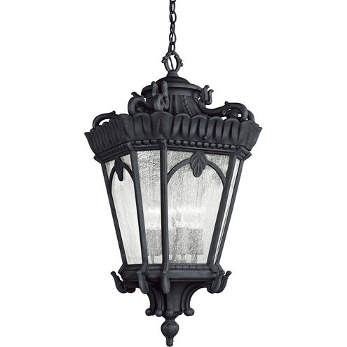 Tournai 4 Light 17 inch Textured Black Outdoor Hanging Pendant