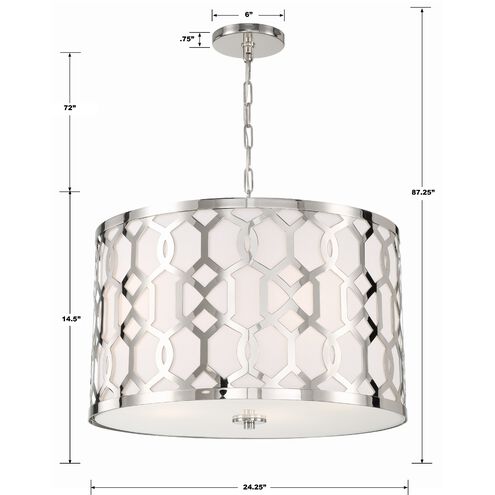 Jennings 5 Light 24.25 inch Polished Nickel Chandelier Ceiling Light