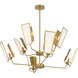 Ricochet 8 Light 40 inch Soft Brass Chandelier Ceiling Light