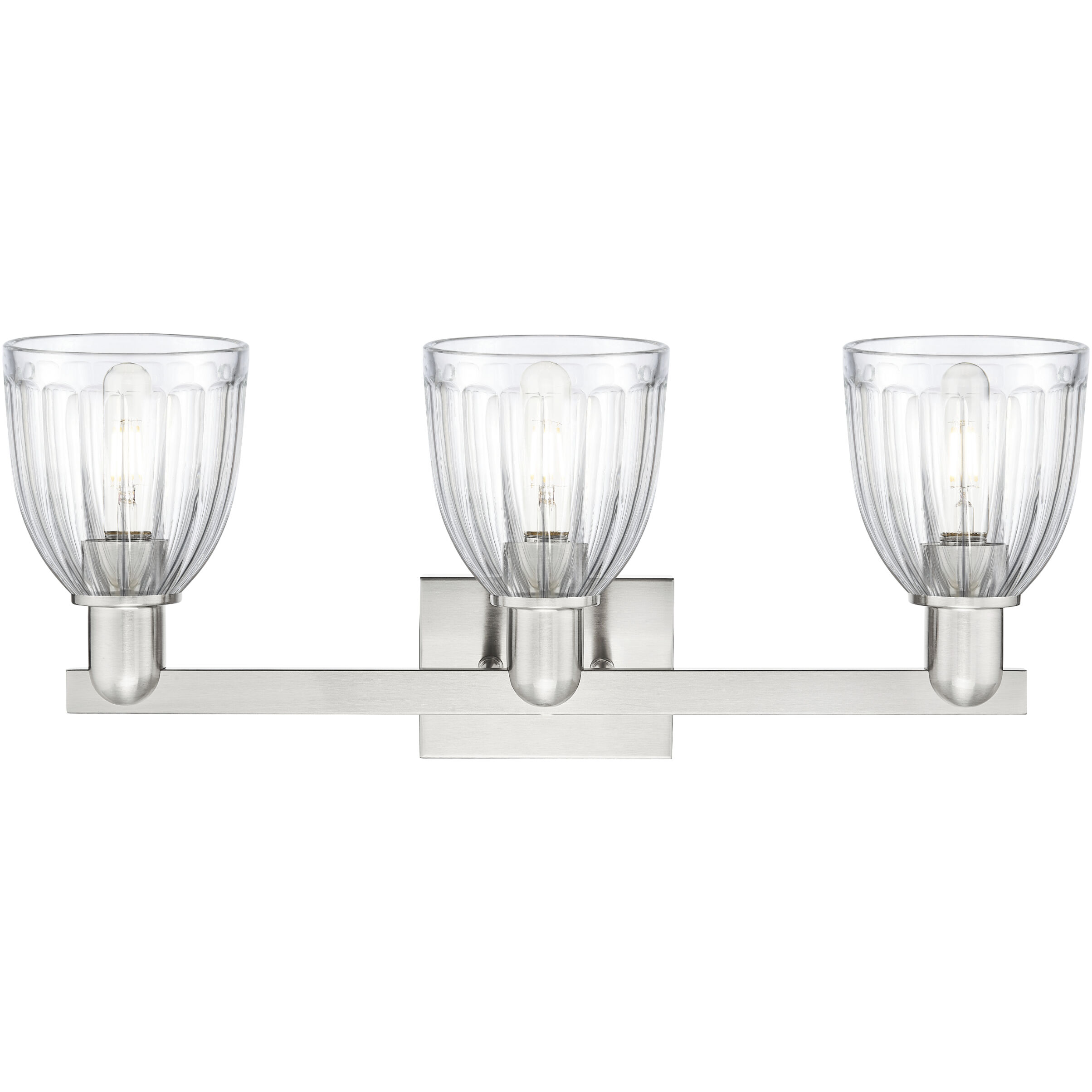 Arcadia Brookfield 3 Light 25 inch Brushed Satin Nickel Bath Vanity Light Wall Light