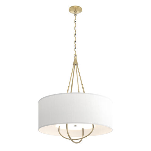 Loop 4 Light 28 inch Modern Brass and Modern Brass Pendant Ceiling Light in Natural Anna