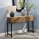 Logan 46.75 X 15.75 inch Natural Wood and Black Metal Console
