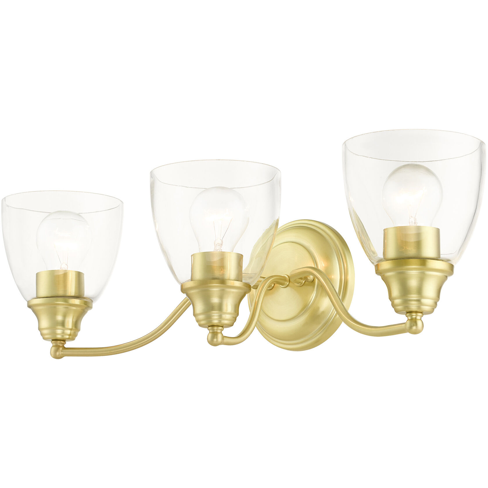 Montgomery 3 Light 23 inch Satin Brass Vanity Sconce Wall Light