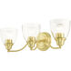 Montgomery 3 Light 23 inch Satin Brass Vanity Sconce Wall Light