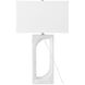 Gemini 30 inch 150 watt White Marble Table Lamp Portable Light