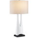 La Porta 32.5 inch 150.00 watt Glossy White and Black Table Lamp Portable Light