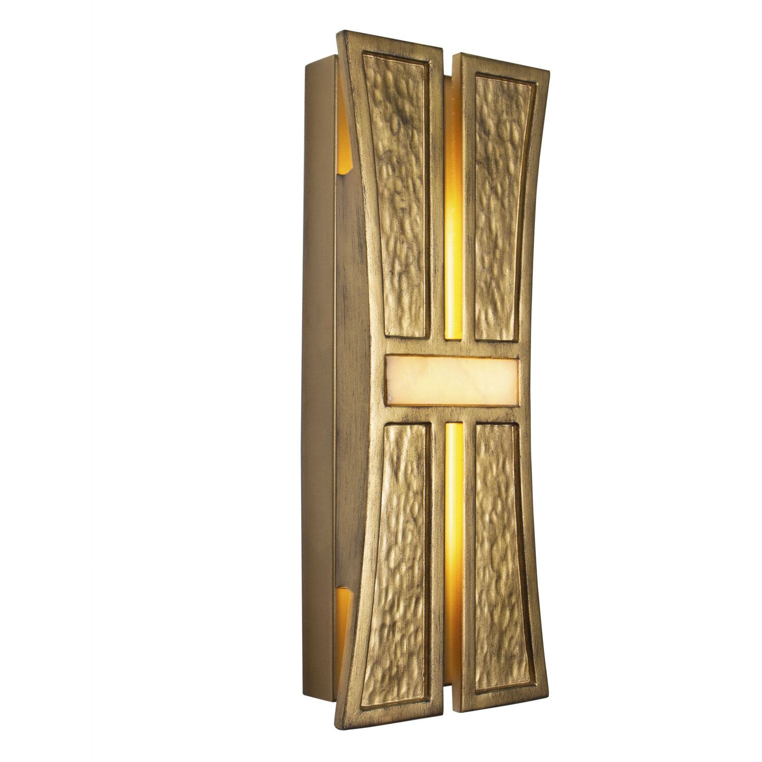 Dos LED 5.5 inch Rustic Gold and Brushed Gold ADA Wall Sconce Wall Light