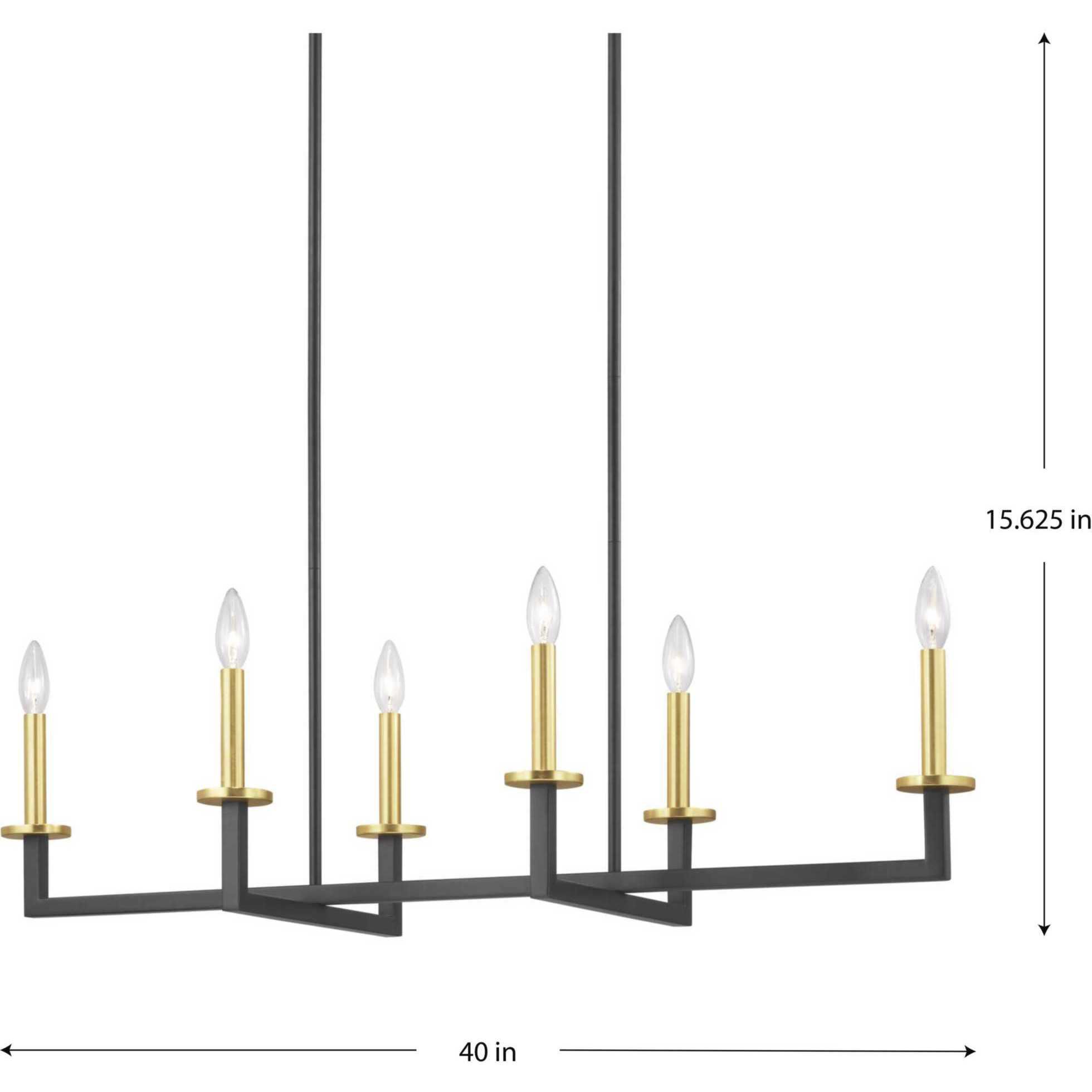 Blakely 6 Light 40 inch Graphite Island Chandelier Ceiling Light, Design Series