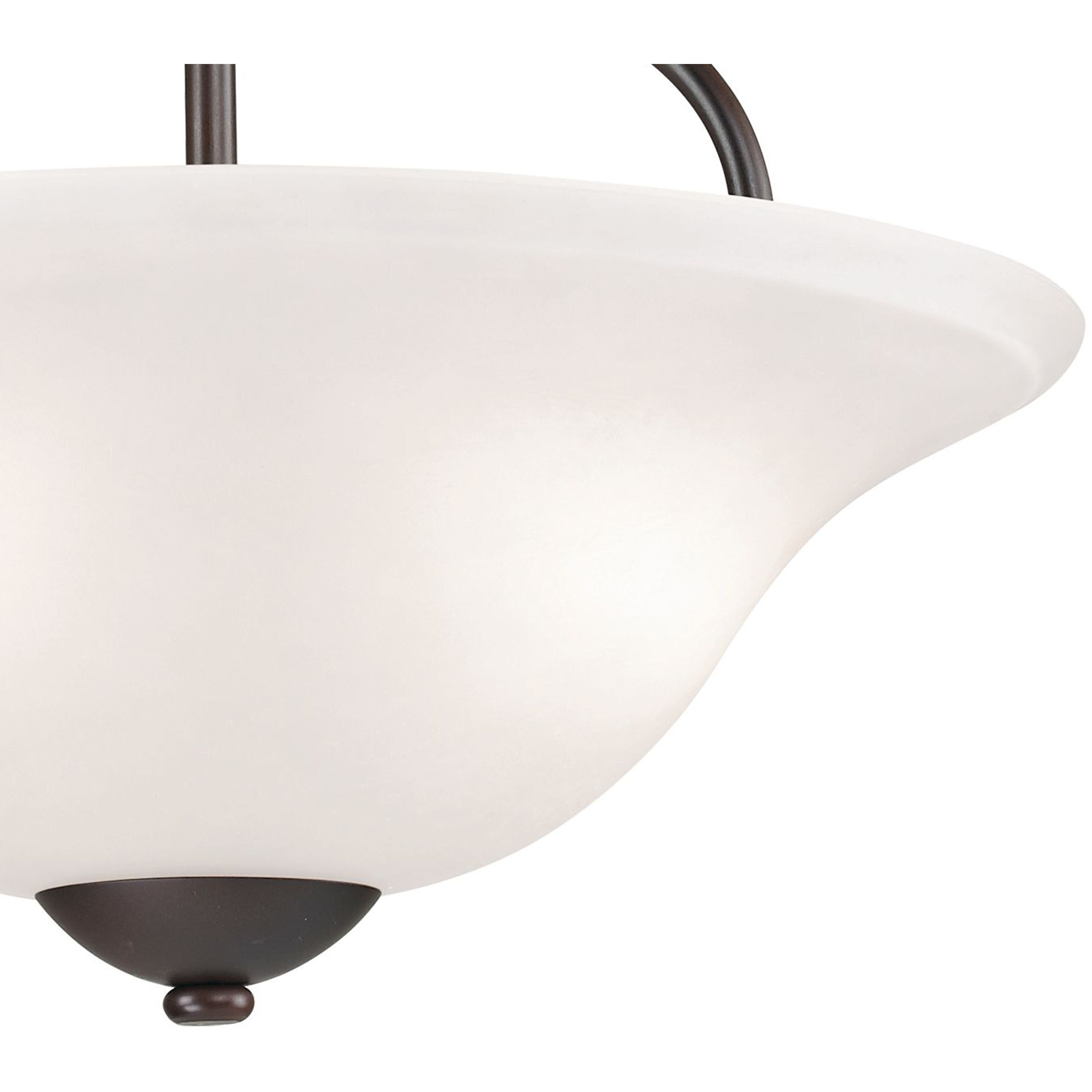 Conway 2 Light 15 inch Oil Rubbed Bronze Semi Flush Mount Ceiling Light