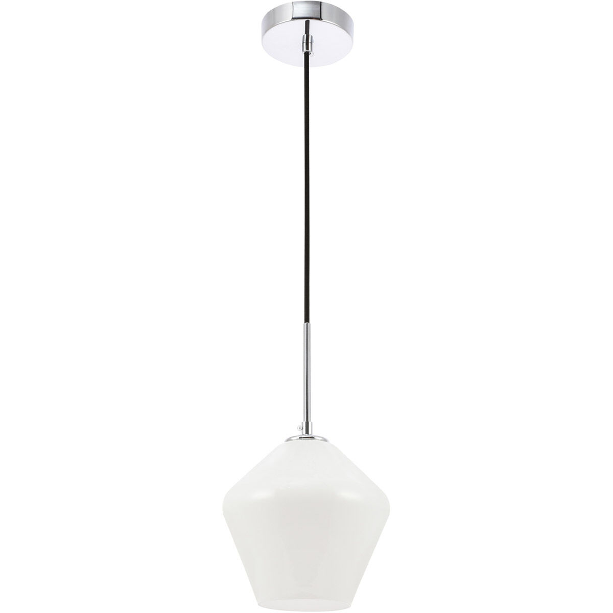 Gene 1 Light 7.9 inch Chrome Pendant Ceiling Light