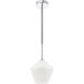 Gene 1 Light 7.9 inch Chrome Pendant Ceiling Light