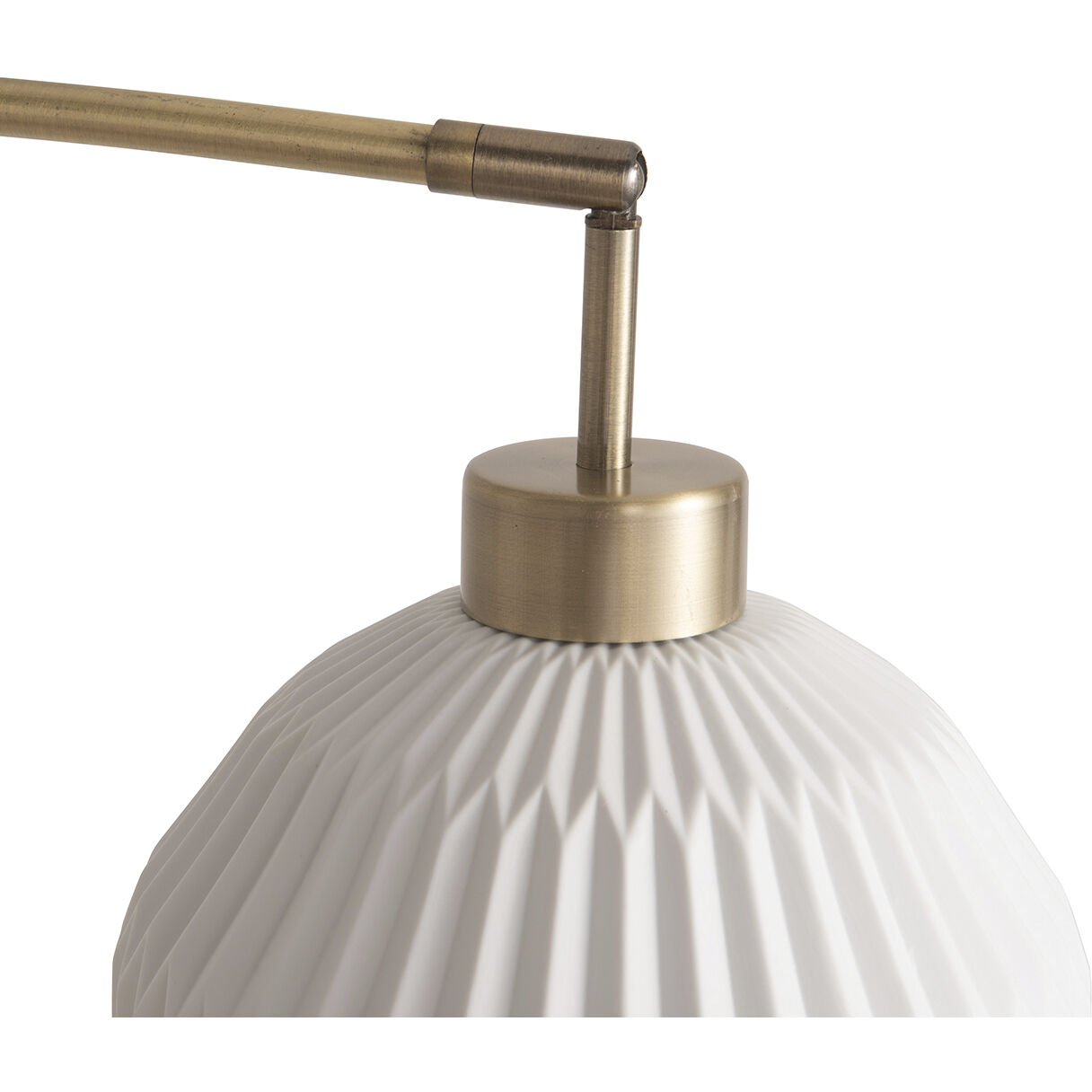 Moraga 85 inch 60.00 watt Walnut and Weathered Brass with Black Arc Floor Lamp Portable Light